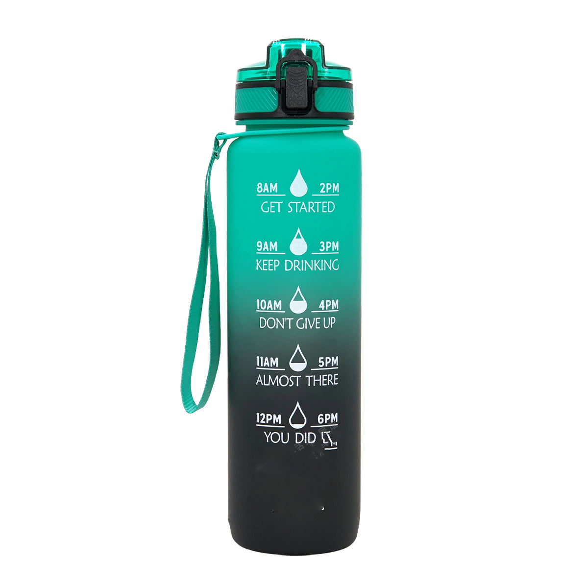 10 00Ml Sports Water Bottle Gradient Plastic Water Cup