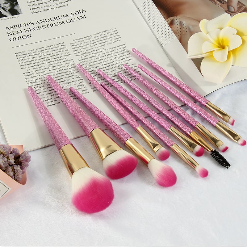 10 Kristall-Make-up-Pinsel