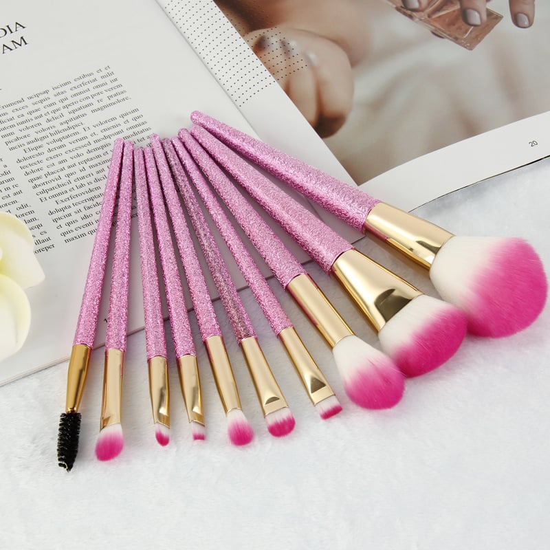 10 Kristall-Make-up-Pinsel