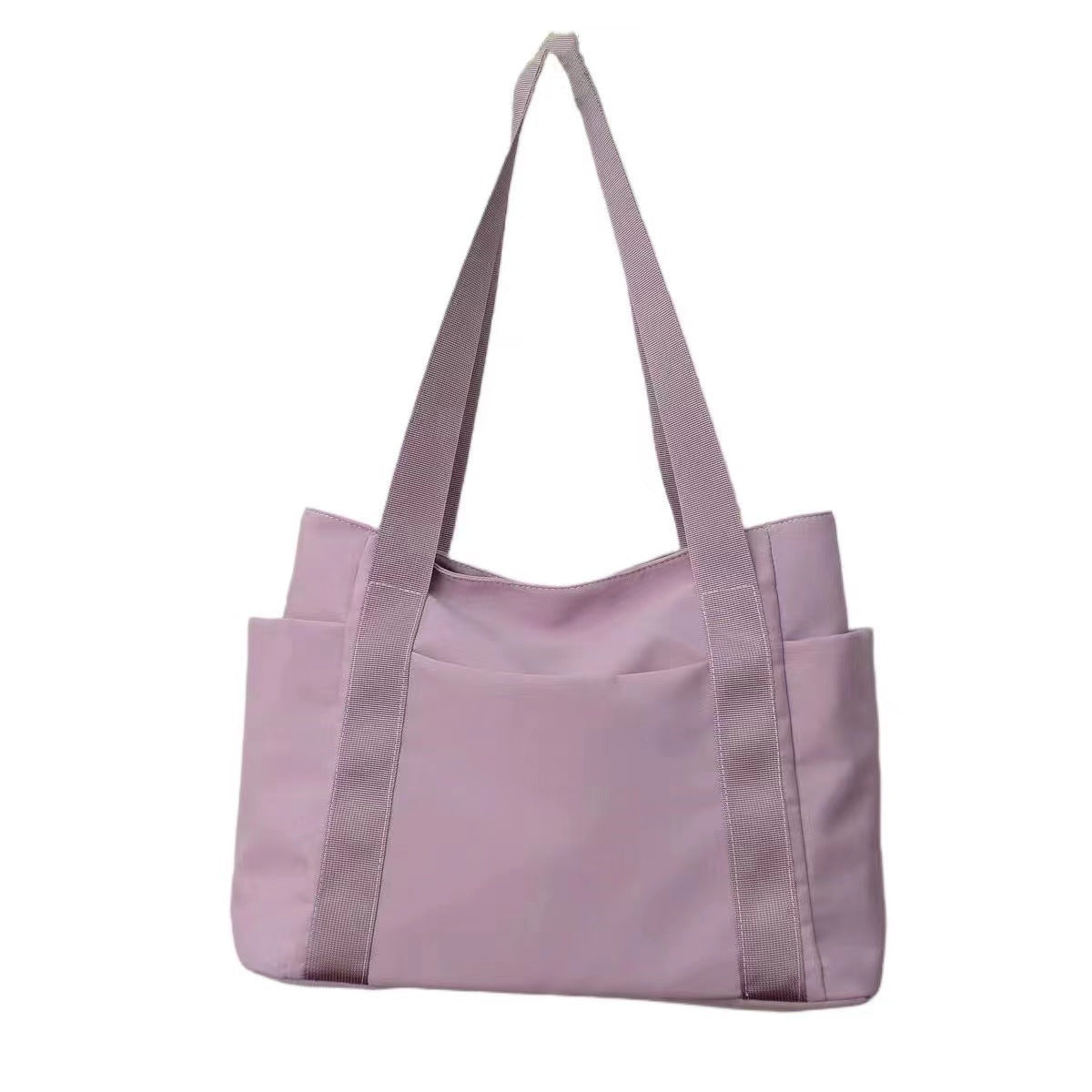 New Japanese style solid color shopping bag shoulder bag casual simple canvas handbag