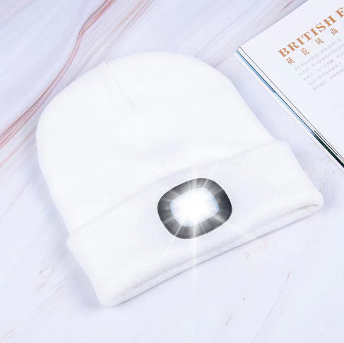 LED-Strickmütze mit Batterie, gestrickte Mütze mit Leuchtfunktion