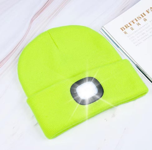 LED-Strickmütze mit Batterie, gestrickte Mütze mit Leuchtfunktion