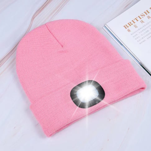 LED-Strickmütze mit Batterie, gestrickte Mütze mit Leuchtfunktion