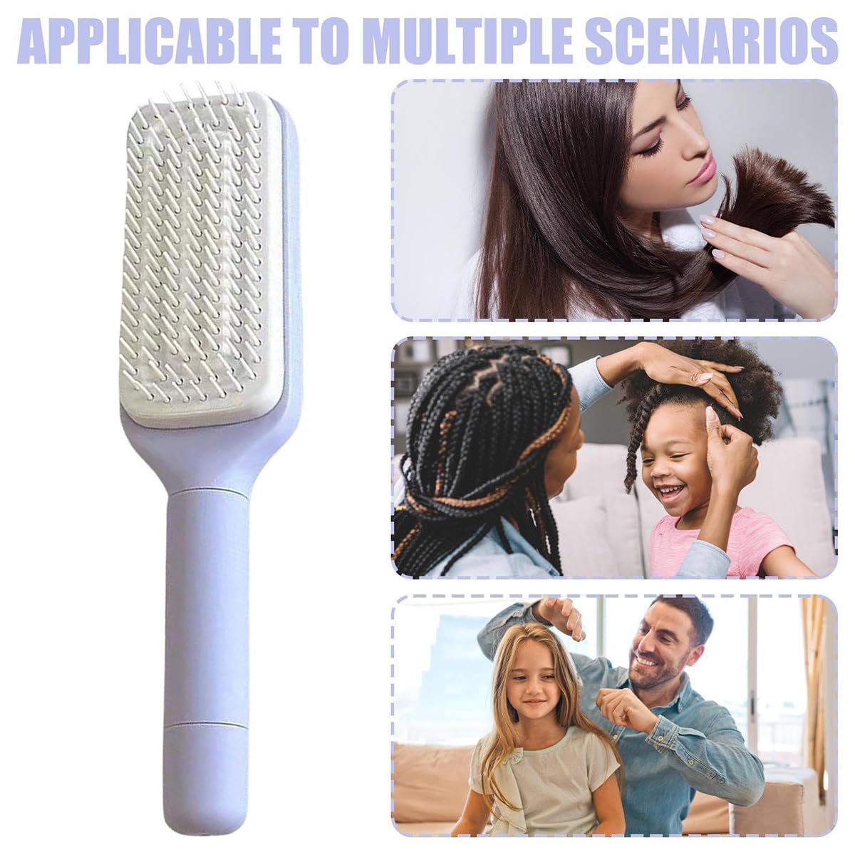 🪮 Premium Entwirr- & Massage Haarbürste – Schonend & Anti-Frizz für schmerzfreies Entwirren und Kopfhaut-Massage.