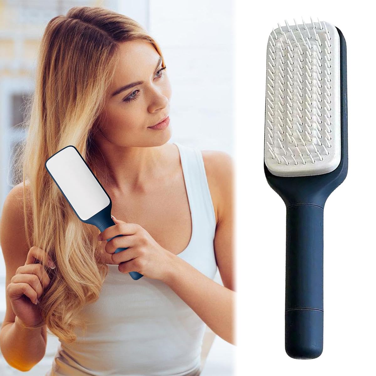 Premium Entwirr- & Massage Haarbürste – Schonend & Anti-Frizz in Verwendung, sanftes Entwirren ohne Ziehen.