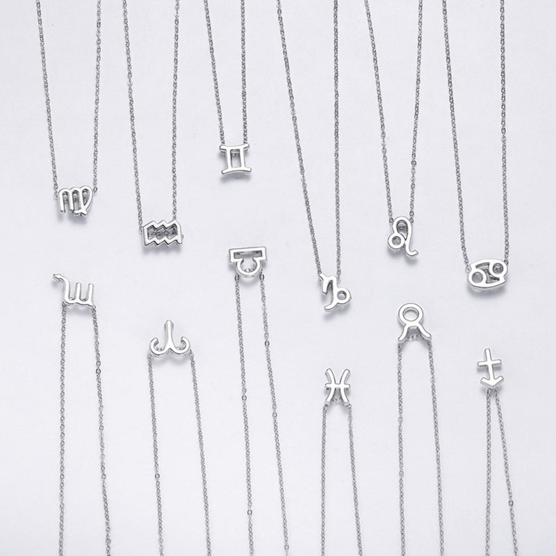 Zodiac sign necklaces with gift cards, constellation pendant necklace jewelry