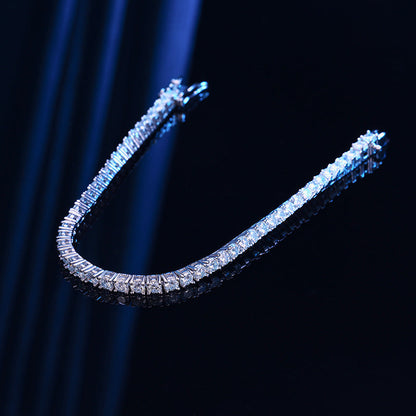 Armband mit 10 Punkte Moissanite, Tennis-Kette, S925 Sterlingsilber