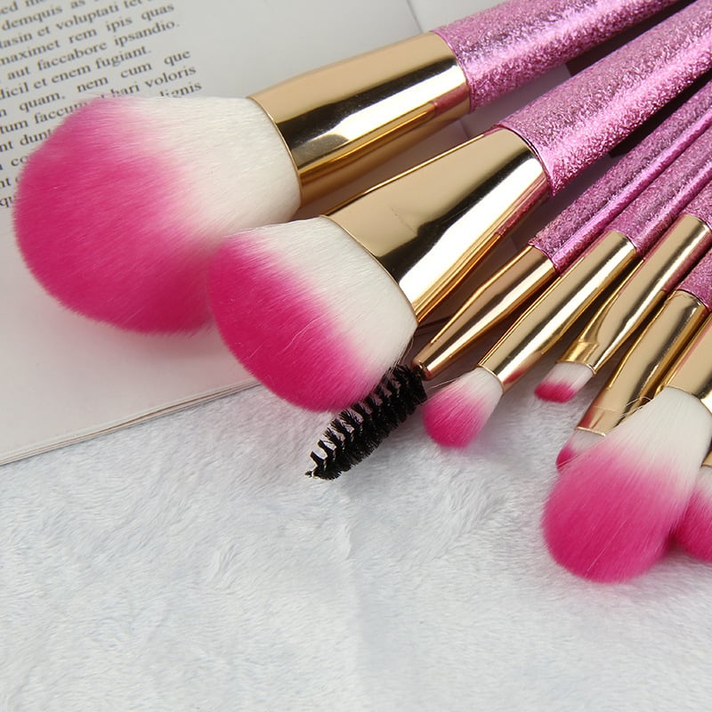 10 Kristall-Make-up-Pinsel
