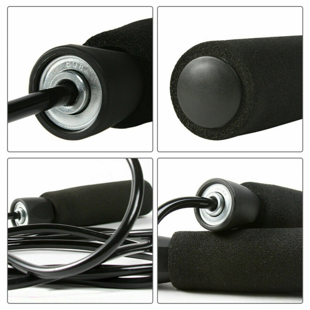 Adjustable Speed ​​Jump Rope for Gym, Aerobics and Boxing Training - Tangle-Free Fitness Jump Rope with Ball Bearings, High-Speed ​​Jumping Equipment