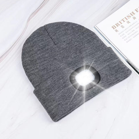 LED-Strickmütze mit Batterie, gestrickte Mütze mit Leuchtfunktion