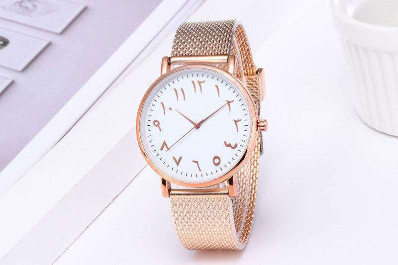 Modische kreative Quarzuhren für Paare, digitale Uhren mit Mesh-Armband