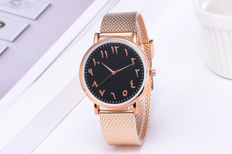 Modische kreative Quarzuhren für Paare, digitale Uhren mit Mesh-Armband