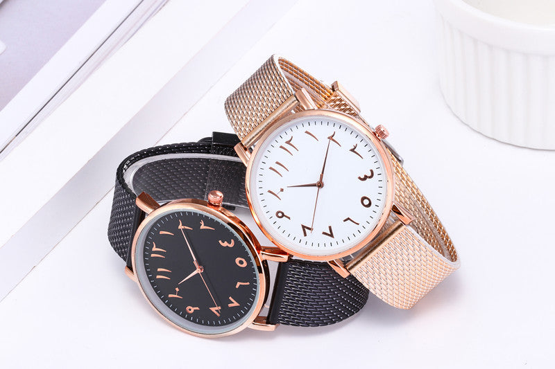 Modische kreative Quarzuhren für Paare, digitale Uhren mit Mesh-Armband