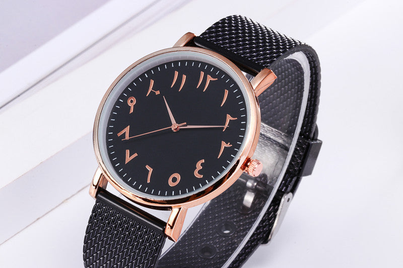 Modische kreative Quarzuhren für Paare, digitale Uhren mit Mesh-Armband