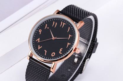 Modische kreative Quarzuhren für Paare, digitale Uhren mit Mesh-Armband