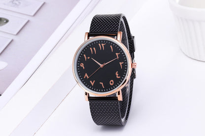 Modische kreative Quarzuhren für Paare, digitale Uhren mit Mesh-Armband
