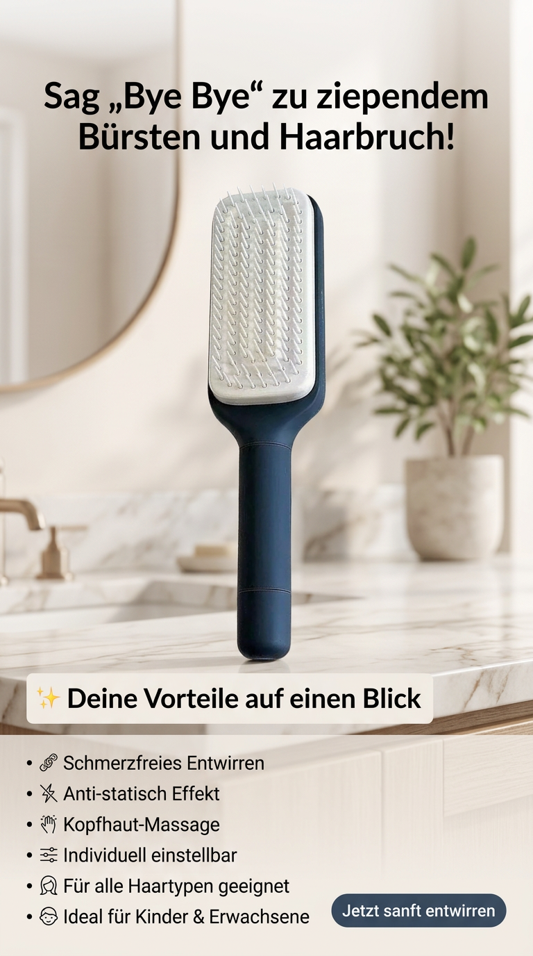 🪮 Premium Detangling &amp; Massage Hairbrush – Gentle &amp; Anti-Frizz