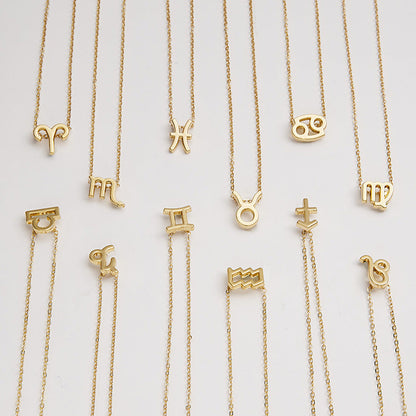 Zodiac sign necklaces with gift cards, constellation pendant necklace jewelry