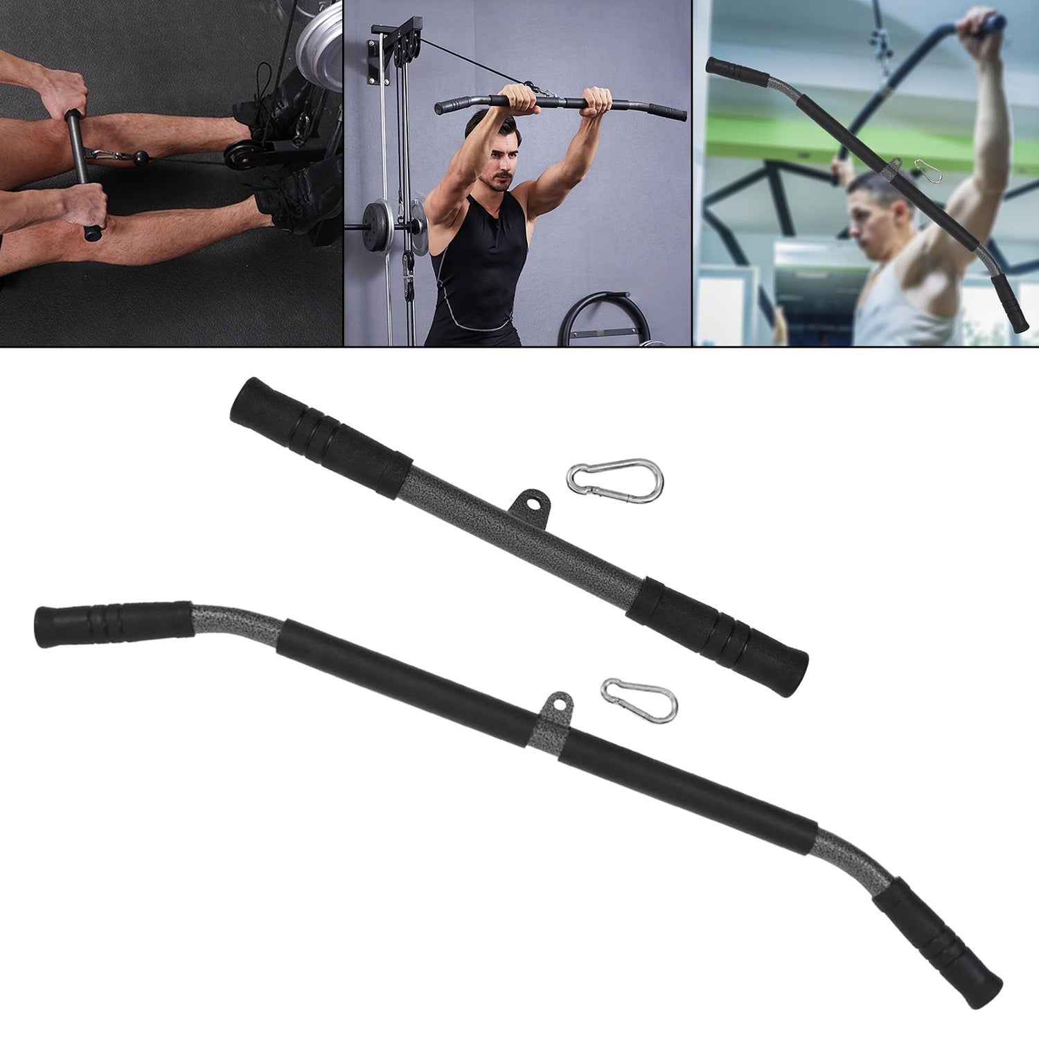 Lange und kurze Hochzieh-Griffzubehör für Fitnessgeräte
