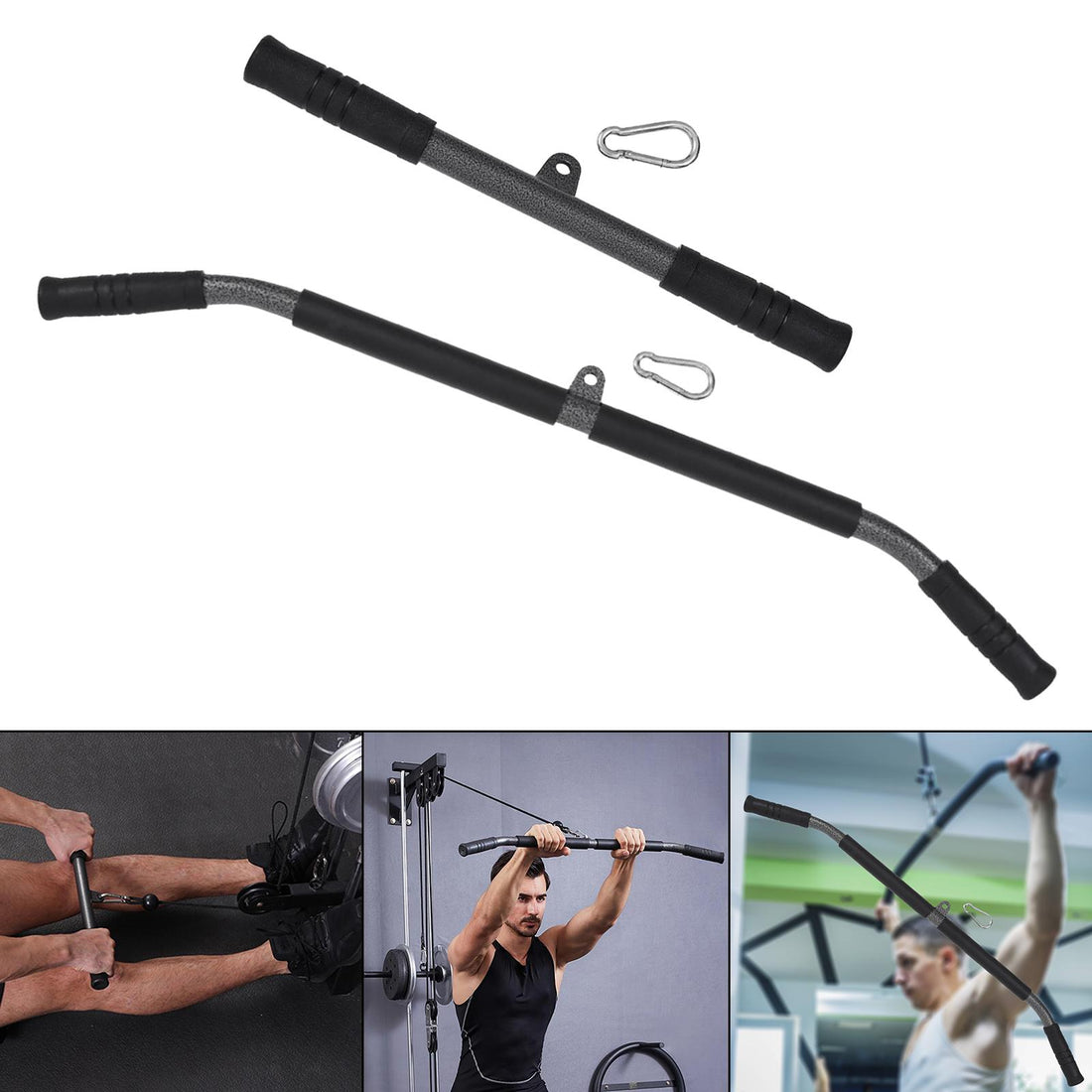 Lange und kurze Hochzieh-Griffzubehör für Fitnessgeräte