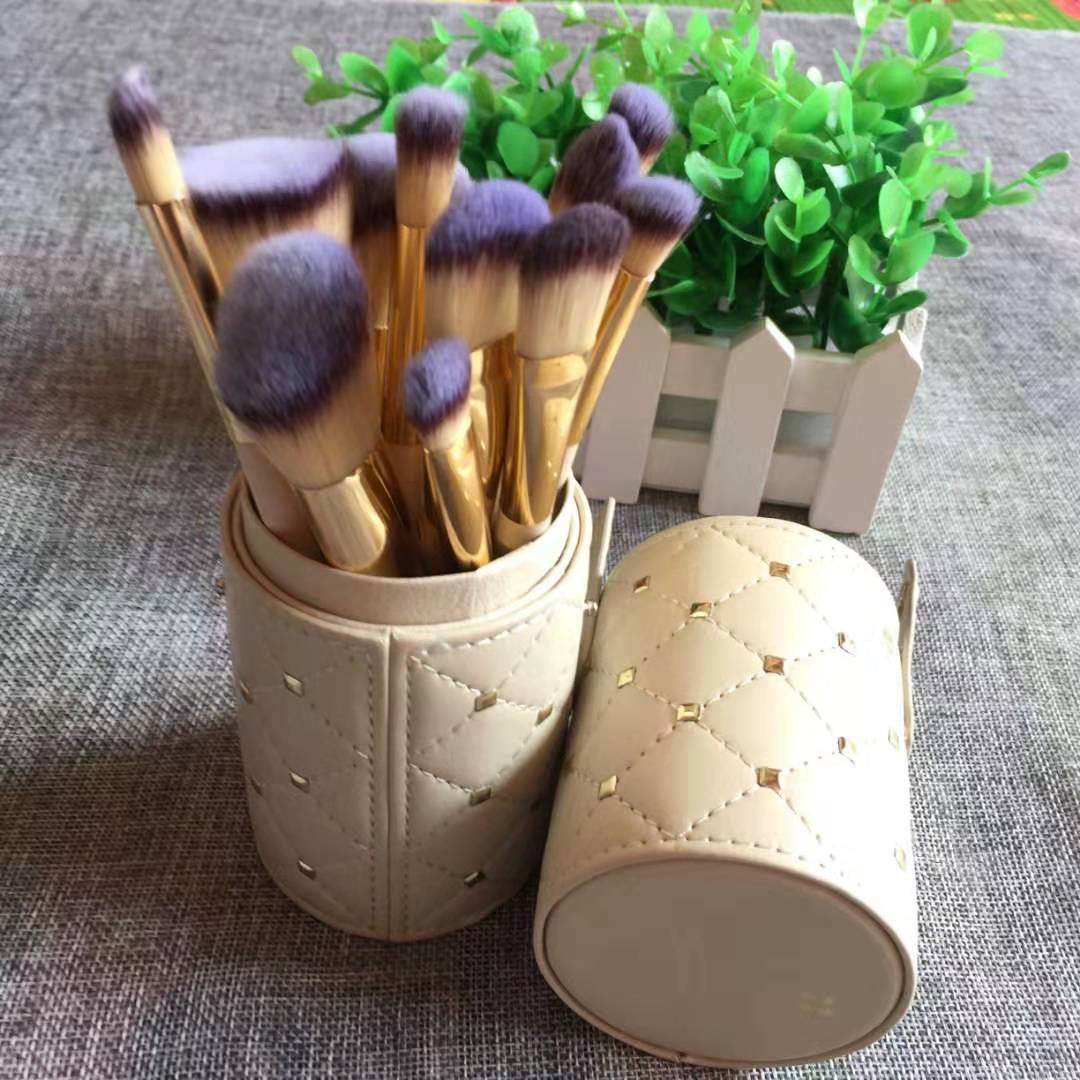 Make-up-Pinselset, 12 Make-up-Behälter