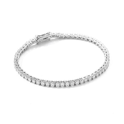 Armband mit 10 Punkte Moissanite, Tennis-Kette, S925 Sterlingsilber
