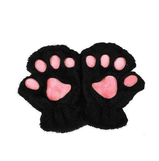 Winter Schöne Halbe Abdeckung Pfotenbär Katzenkrallen Handschuhe Kurzfinger