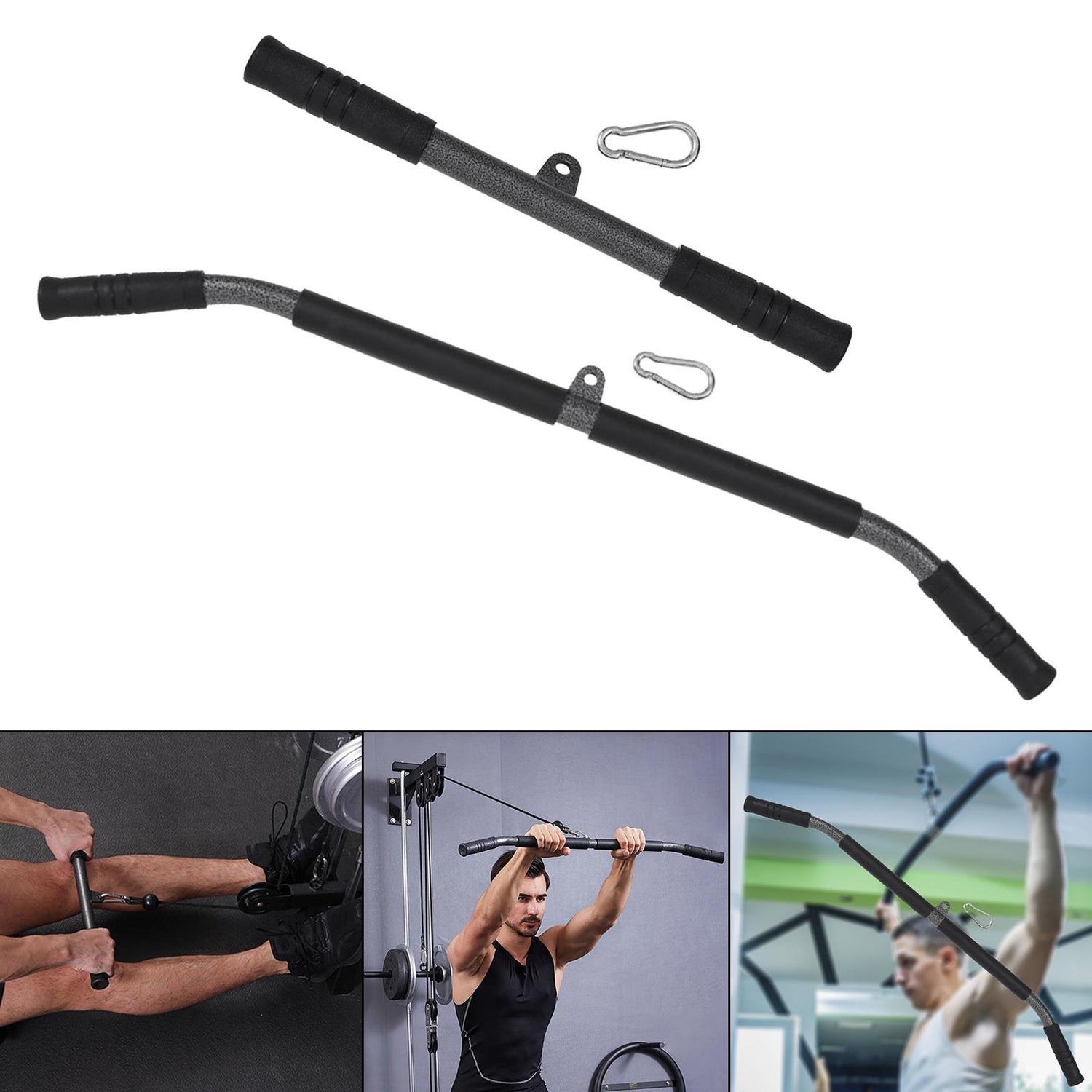 Lange und kurze Hochzieh-Griffzubehör für Fitnessgeräte