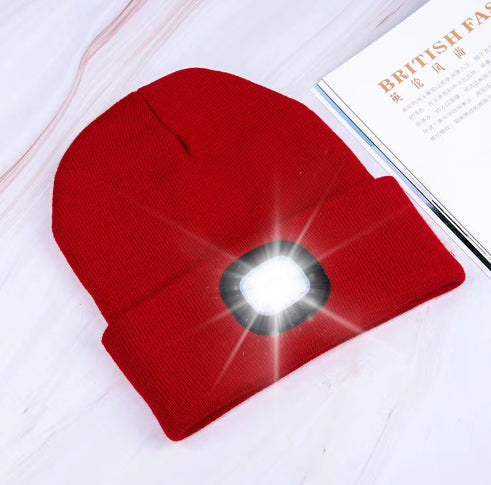 LED-Strickmütze mit Batterie, gestrickte Mütze mit Leuchtfunktion