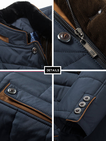 Gepolsterte Jacke für Männer mittleren und fortgeschrittenen Alters, Winterkleidung