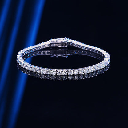 Armband mit 10 Punkte Moissanite, Tennis-Kette, S925 Sterlingsilber