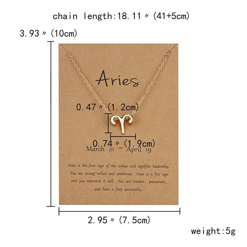 Zodiac sign necklaces with gift cards, constellation pendant necklace jewelry