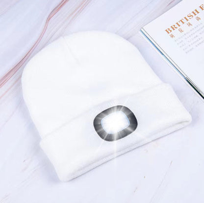 LED-Strickmütze mit Batterie, gestrickte Mütze mit Leuchtfunktion