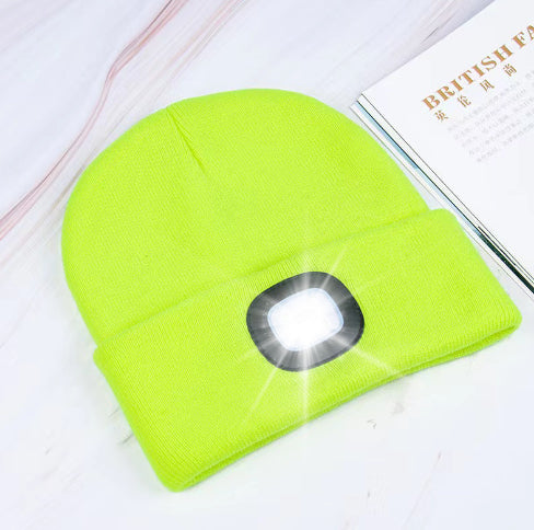 LED-Strickmütze mit Batterie, gestrickte Mütze mit Leuchtfunktion