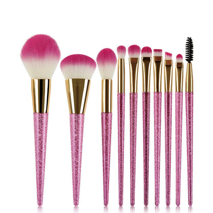 10 Kristall-Make-up-Pinsel
