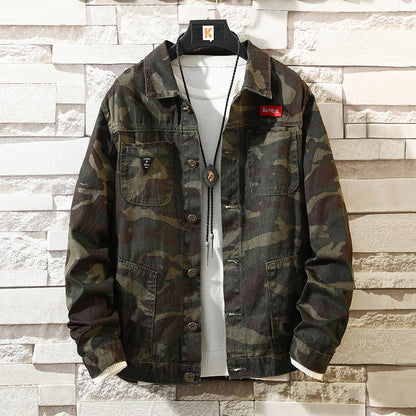 New Mens Camouflage Denim Jacket Coat Man Coats Jaqueta Masculino Jeans Jacket &amp; Coats Fashion Design Autumn Brand Clothing