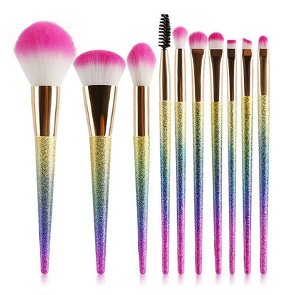 10 Kristall-Make-up-Pinsel