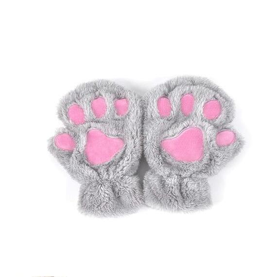Winter Schöne Halbe Abdeckung Pfotenbär Katzenkrallen Handschuhe Kurzfinger