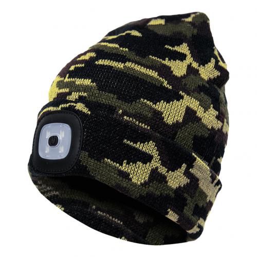 LED-Strickmütze mit Batterie, gestrickte Mütze mit Leuchtfunktion