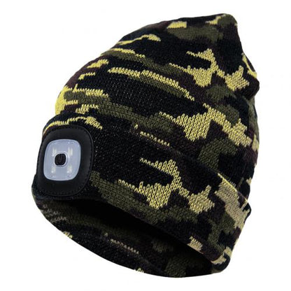LED-Strickmütze mit Batterie, gestrickte Mütze mit Leuchtfunktion