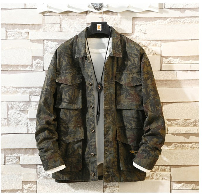 New Mens Camouflage Denim Jacket Coat Man Coats Jaqueta Masculino Jeans Jacket &amp; Coats Fashion Design Autumn Brand Clothing