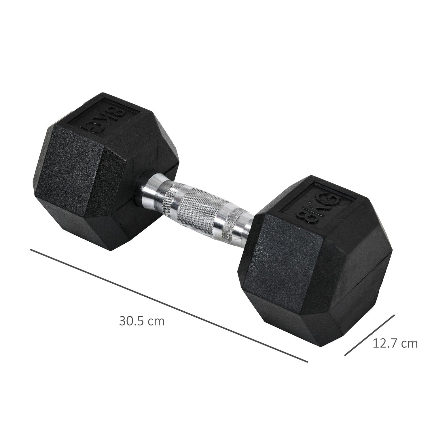 2x8 kg Hex-Kurzhantel Gummigewichte Set Sechskant Fitnessstudio Fitnessheben Zuhause