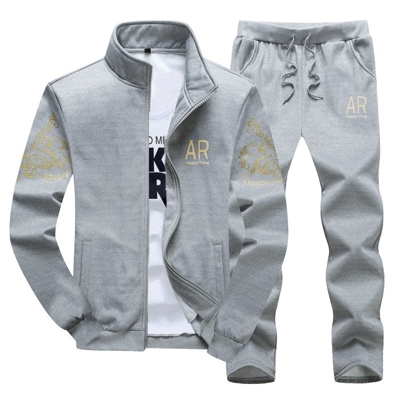 Casual long-sleeved trousers cardigan, fashionable sweater, two-piece suit