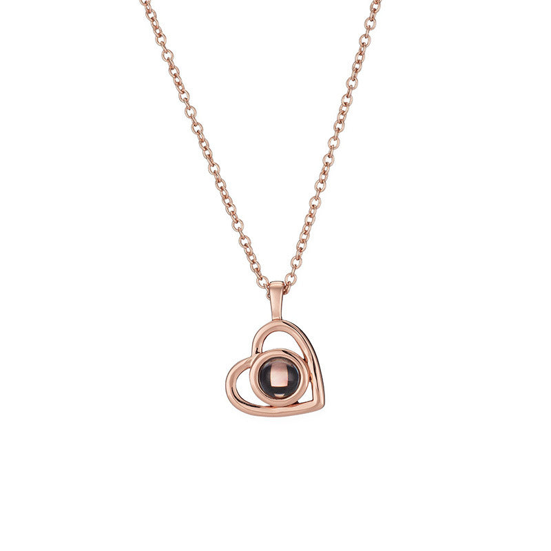 100 Sprachen Ich liebe dich Halskette Nano-Projektion
