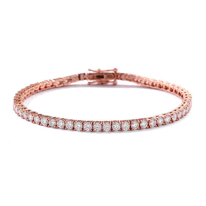 Armband mit 10 Punkte Moissanite, Tennis-Kette, S925 Sterlingsilber