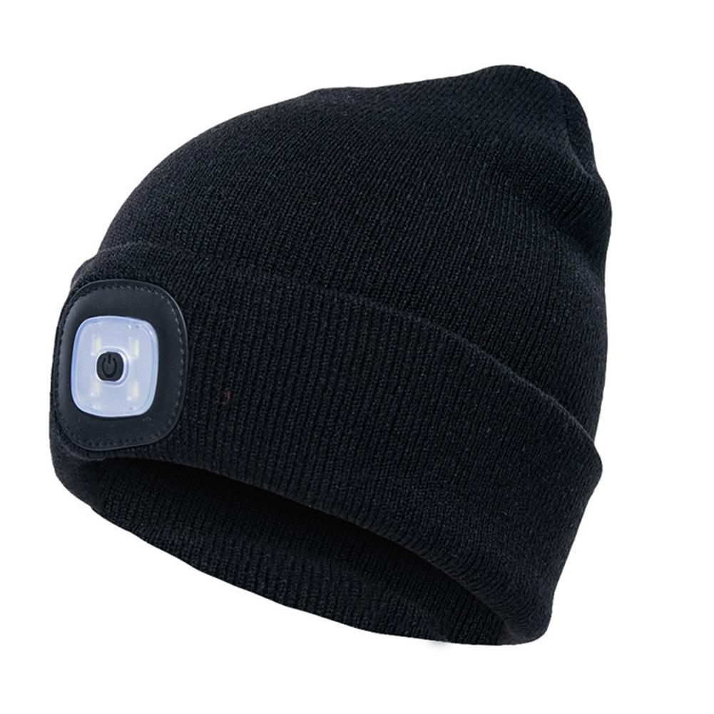 LED-Strickmütze mit Batterie, gestrickte Mütze mit Leuchtfunktion