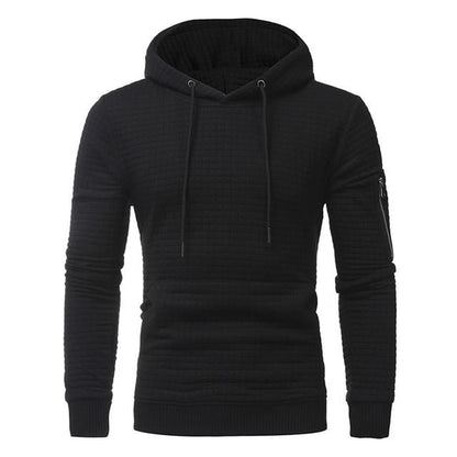 Men Sweatshirt Hoodie With Arm Zipper Long Sleeve Slim Tops 