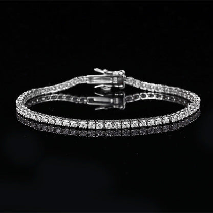 Armband mit 10 Punkte Moissanite, Tennis-Kette, S925 Sterlingsilber