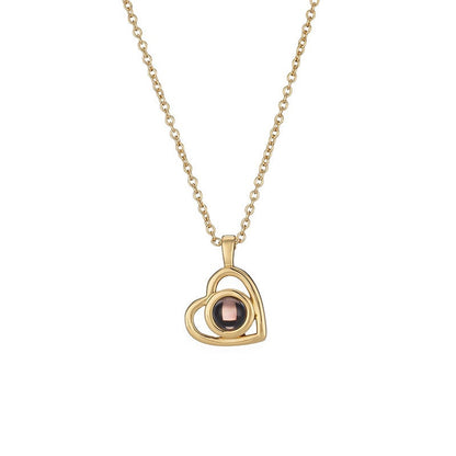100 Sprachen Ich liebe dich Halskette Nano-Projektion