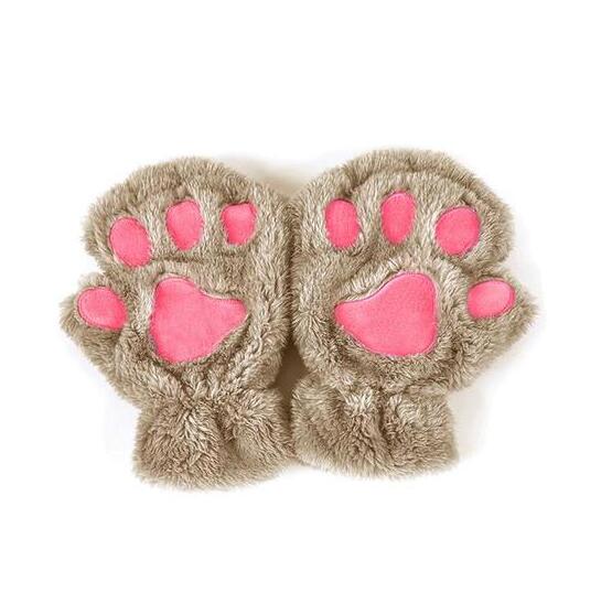 Winter Schöne Halbe Abdeckung Pfotenbär Katzenkrallen Handschuhe Kurzfinger